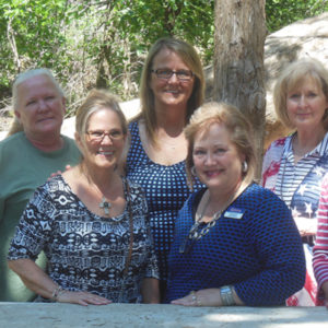 Picture of Kathy Boeckman and guests at bunkhouse open house